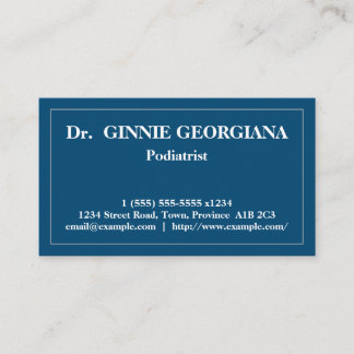 Einfache und klassische Podiatrist Business Card Visitenkarte