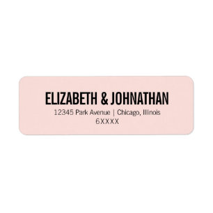 Einfache und minimale Pink-Typografie-Hochzeitadre