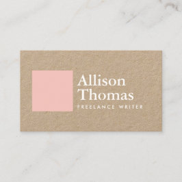 Einfache und minimale rosa Stelle auf Kraft Visitenkarte