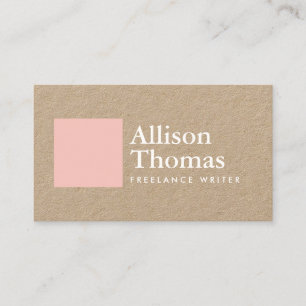 Einfache und minimale rosa Stelle auf Kraft Visitenkarte