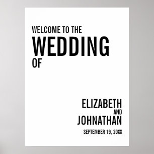 Einfache und minimale Typografie - Begrüßungszeich Poster