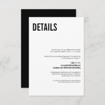 Einfache und minimale Typografie-Hochzeitdetails