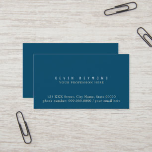 Einfache und Minimalistische Basic Ocean Blue Beru Visitenkarte