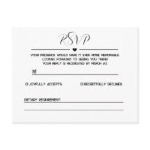 Einfache und Minimalistische RSVP-Karte