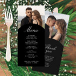 Einfache und moderne Foto-Hochzeitkarte Menükarte<br><div class="desc">Diese einfache & moderne Foto Wedding Menu Card ist für das minimalistische Paar gedacht. Farbveränderungen für jede Palette. Einfach mit dem Design-Tool bearbeiten,  um Ihre Änderungen zu machen.</div>