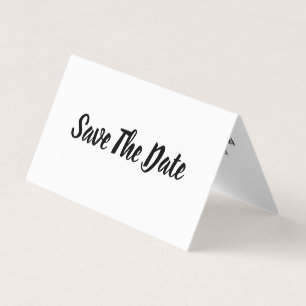 Einfache und moderne Foto Save the Date Card Visitenkarten