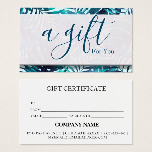 Einfache und moderne Geschenkgutschrift (Vorne & Hinten)