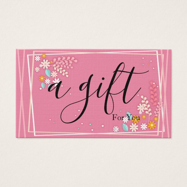 Einfache und moderne Geschenkgutschrift (Vorderseite)