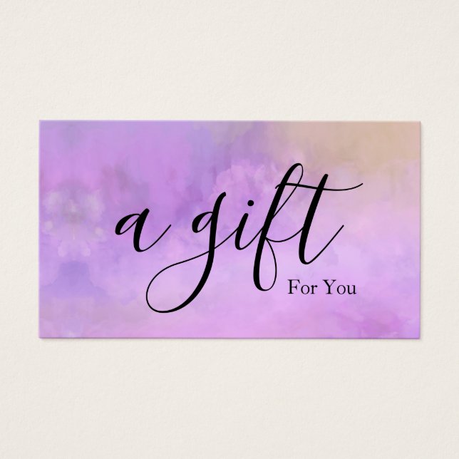 Einfache und moderne Geschenkgutschrift (Vorderseite)