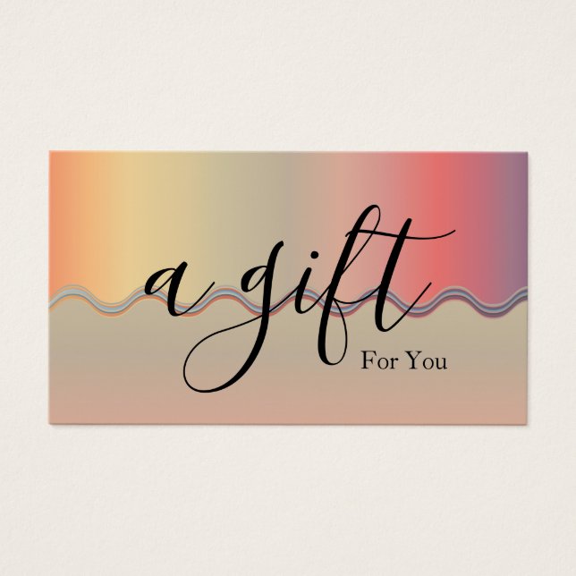 Einfache und moderne Geschenkgutschrift (Vorderseite)