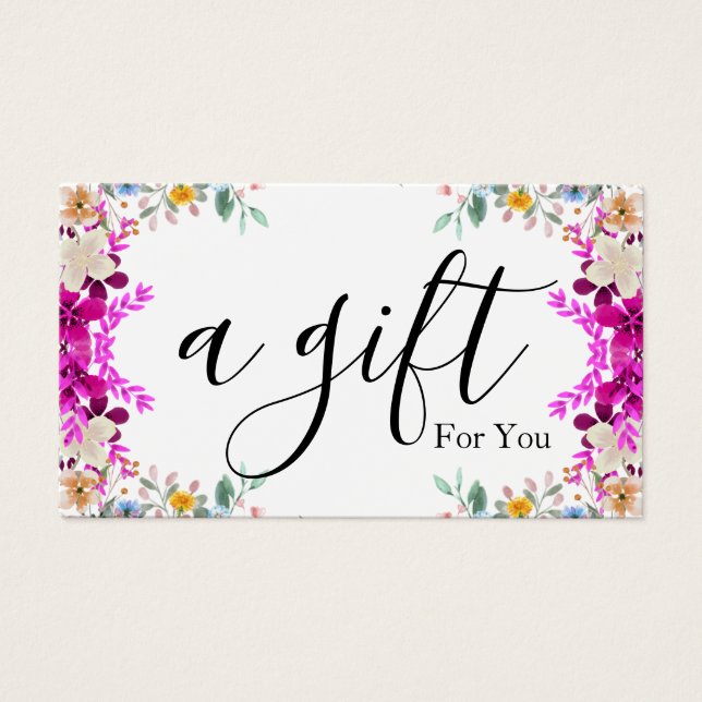 Einfache und moderne Geschenkgutschrift (Vorderseite)