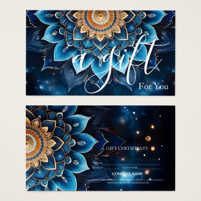 Einfache und moderne Geschenkgutschrift (Vorne & Hinten)