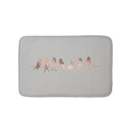 Einfache und moderne Grauvögel und Imitate Badematte