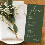 Einfache und moderne Green and Gold Wedding Card Menükarte<br><div class="desc">Dieses einfache & moderne Green und Gold ist für das minimalistische Paar,  das ein wenig Liebe. Farbveränderungen für jede Palette.</div>