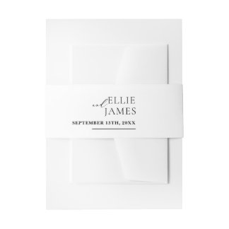 Einfache und moderne Hochzeit Einladungsbanderole