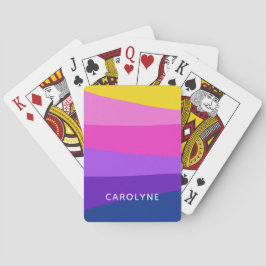 Einfache und moderne Individuelle Name für Wavy De Spielkarten
