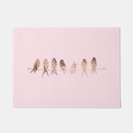 Einfache und moderne Kupfer-Vögel | Door Mat Fußmatte