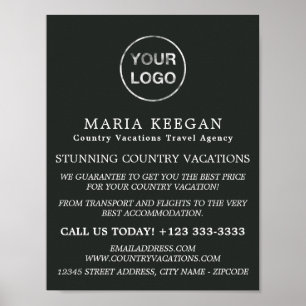 Einfache und moderne Reiseagentur Werbung Poster