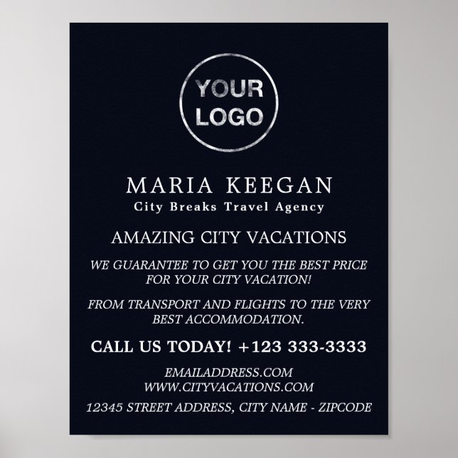 Einfache und moderne Reiseagentur Werbung Poster (Vorne)