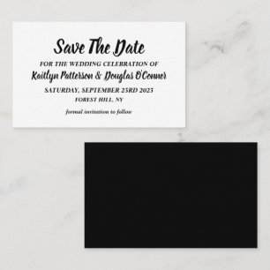 Einfache und moderne, Save the Date Card Visitenkarte