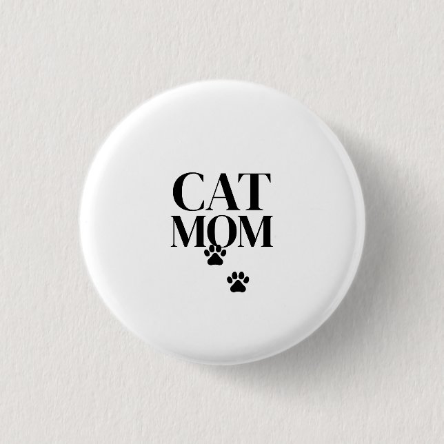 Einfache und niedliche Katzenmutter  Button (Vorderseite)