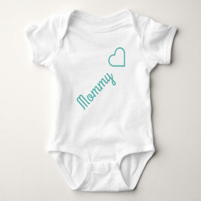 Einfache und niedliche Textform "mommy" Baby Strampler (Vorderseite)