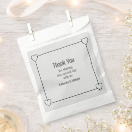 Einfache und romantische Herz-Lightgrau-Hochzeit Geschenktütchen