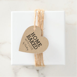 Einfache und rustikale Zuhause gebacken mit Liebe Geschenkanhänger