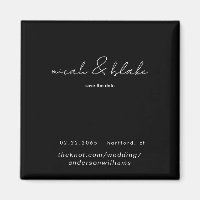 Einfache und sanfte Schwarze Hochzeit Sichern Sie 