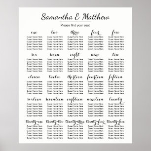 Einfache und schicke Hochzeit - Mehr Tische   Sitz Poster