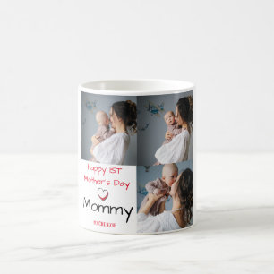 Einfache und schicke Mutter Tage Geschenk Drei Fot Kaffeetasse