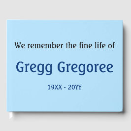 Einfache und Schlichte Begräbnisbroschüre Gästebuch