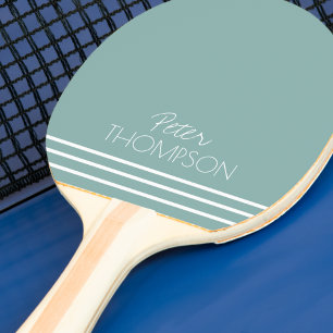 Einfache und stilvolle Monogramm auf aquamarinem B Tischtennis Schläger