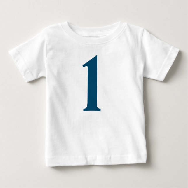 Einfache und stilvolle Nummer "1" Baby T-shirt (Vorderseite)