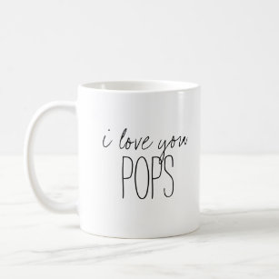 Einfache und süße personalisierte i-Liebe Sie Pop Tasse