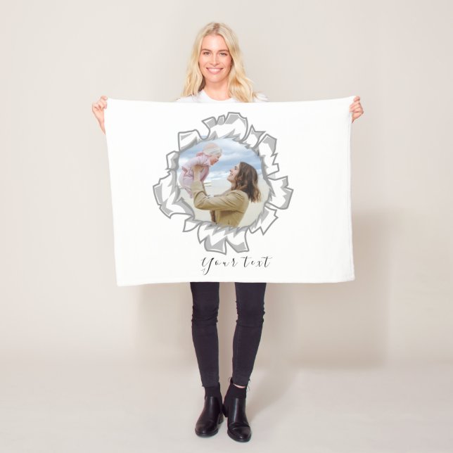 Einfache und trendy benutzerdefinierte Foto Fleecedecke (Beispiel)