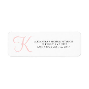 Einfache und trendy rosa Monogramm