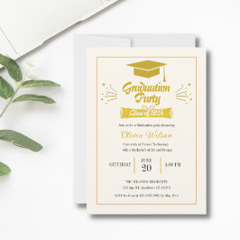Einfache Uni-Abschluss-Einladung Einladung
