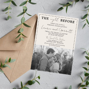 Einfache Unterhaltung 3 Abendessen in Beige und Sc Einladung