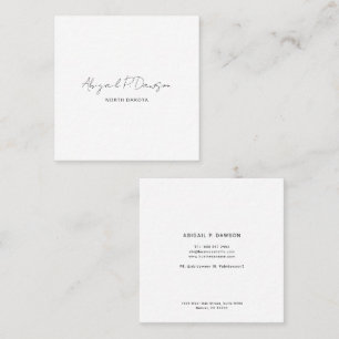 Einfache Unternehmens- Corporate Custom-Schrift Quadratische Visitenkarte