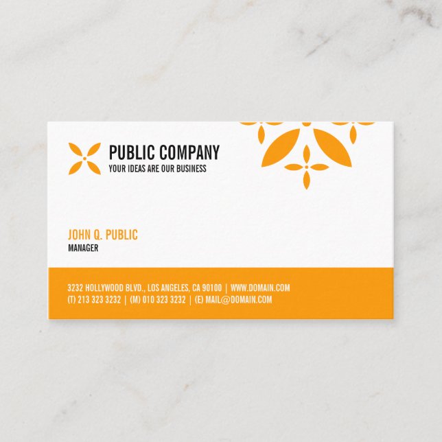 Einfache Unternehmensseite Visitenkarte (Vorderseite)