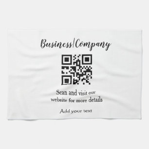 Einfache Unternehmenswebsite Barcode QR Name hinzu Geschirrtuch
