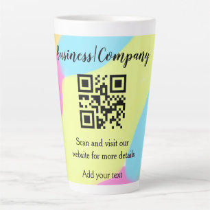 Einfache Unternehmenswebsite Barcode QR Name hinzu Milchtasse