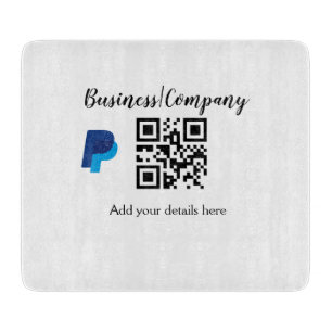 Einfache Unternehmenswebsite Barcode QR Name hinzu Schneidebrett