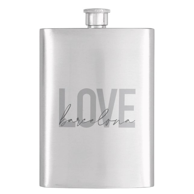 Einfache, urbane, moderne, coole Design Liebe Barc Flachmann (Vorderseite)