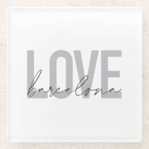 Einfache, urbane, moderne, coole Design Liebe Barc Glasuntersetzer