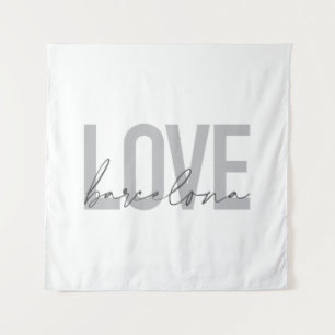 Einfache, urbane, moderne, coole Design Liebe Barc Wandteppich