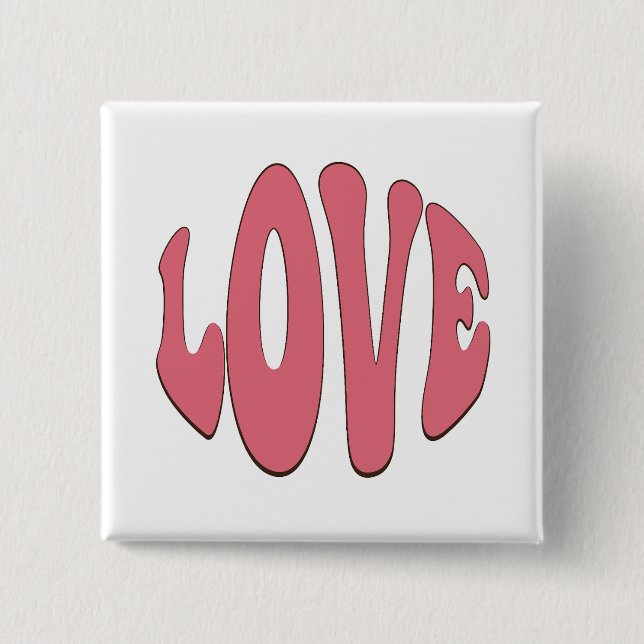 Einfache, urbane, moderne, coole Design-Liebe Button (Vorderseite)
