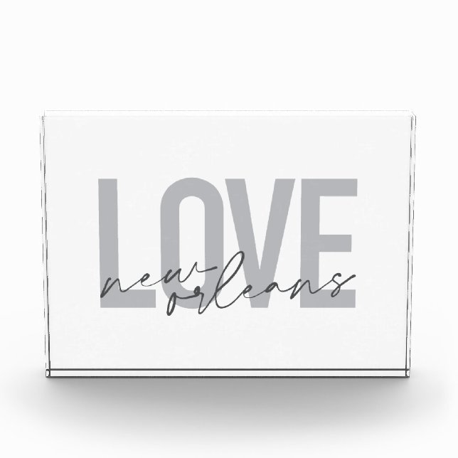 Einfache, urbane, moderne coole Design Liebe New O Fotoblock (Vorderseite)