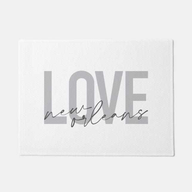 Einfache, urbane, moderne coole Design Liebe New O Fußmatte (Vorderseite)